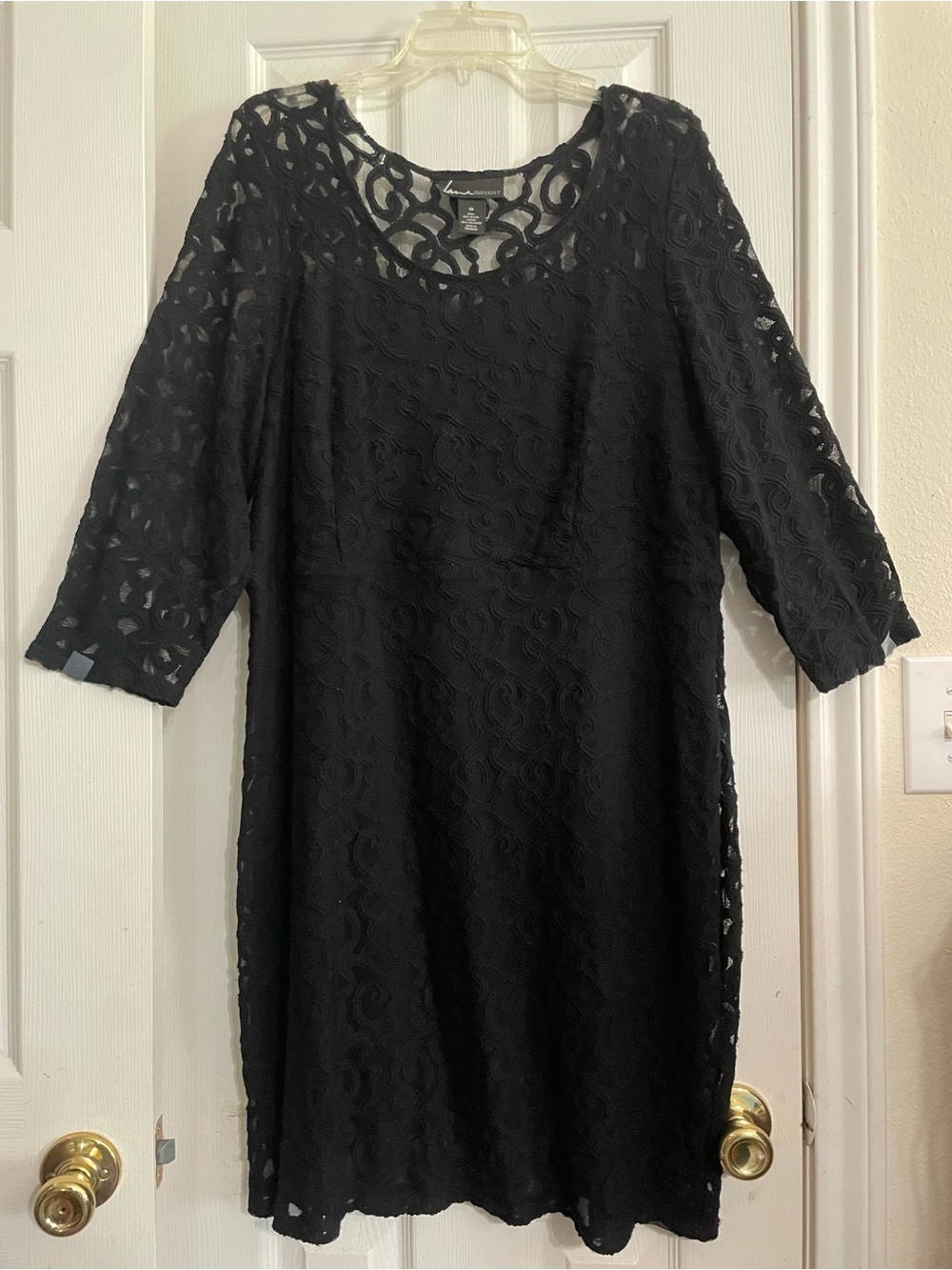 Lane Bryant Black Lace Half Sleeve Dress